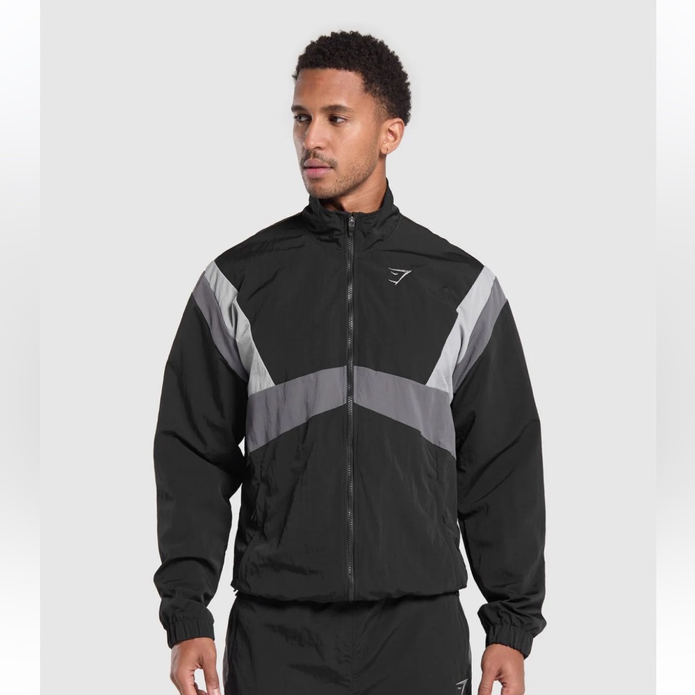 NWOT Gymshark Retro Track Jacket L Black